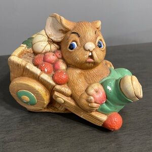 Vintage Pendelfin Family Circle Piece “Barrow Boy” Rabbit 1999 Made in England